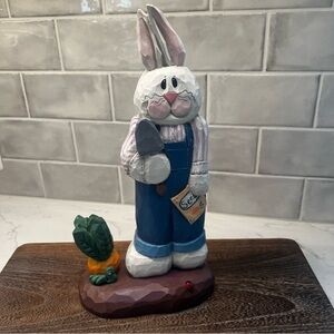 Eddie Walker Handcrafted Bunny Figurine with Carrot